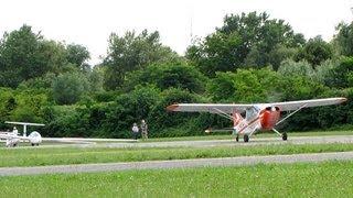 Glider Take-off  Stinson L-5 tow plane