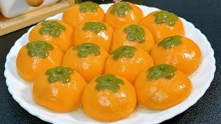 How to Make Soft Persimmon Tangyuan ! Delicious Persimmon Dumplings: Meaningful and Sweet ! 柿子汤圆软糯甜蜜