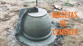 Macetas de cemento fácil de hacer / concrete planters