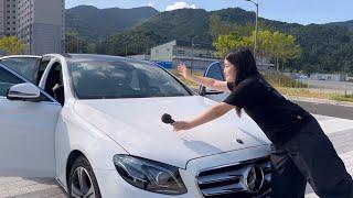 ASMR IN THE CAR  MERCEDES BENZ  10000+ Triggers (Tapping, scratching)