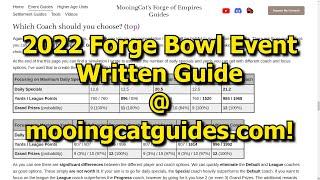 Forge of Empires: Introducing My New Guides Website + Written 2022 Forge Bowl Event Guide!