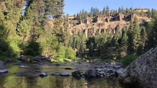 4K Oregon relaxing John Day River at Driftwood Campground