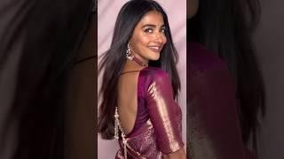 Pooja Hegde arrived in Hyderabad and doing photoshoot in Kanjivaram saree #poojahegde