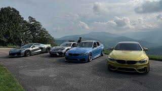 F82 M4 chasing c8 Z06 through the mountains