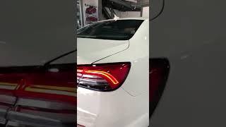 White Maserati quattroporte upgrades new LED tail light