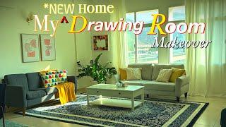 LIVING ROOM MAKEOVER FROM SCRATCH ~ BEST WAY TO CLEAN FABRIC SOFA ! Drawing Room Decoration