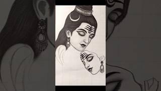 Shivji and Parvati ji // pencil ️ drawing part 1//#sketch #drawing  #shivshankar