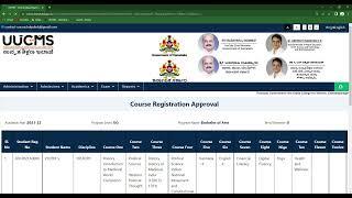 UUCMS : How to approve student course registration (Principal login)