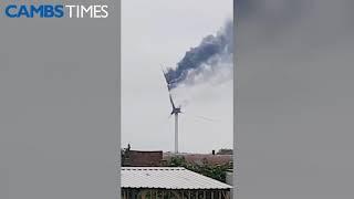 £1 million wind turbine 'lightning strike' fire in Doddington | Cambs Times