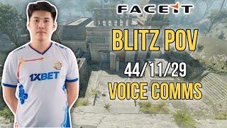 bLitz POV w/maaRaa, 910 + VOICE COMMS CS2 FACEIT ( 44/11/29 ) August 12th 2024