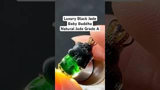 Luxury Black Jade Baby Buddha#earrings #ring #pendant #jewelry #necklace #emerald #china #chinese