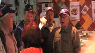 Zrece firemen in Steadmans Butchers Sedbergh