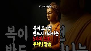 복이 오기 전, 반드시 생기는 5가지 전조 #부처님말씀 #명언 #자기수행 #불교오디오북 #마음공부 #인생조언 #지혜 #마음수행