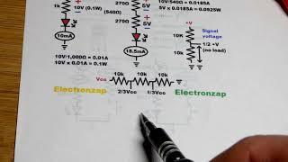 Learning Electronics Equal Value Fixed Resistors Voltage Divider Basics by Electronzap