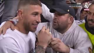 SERGIO RAMOS CANTA Reyes de Europa con la Grada Fans del Real Madrid 2-2 Bayern de Munich