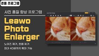 사진 이미지 해상도, 품질 향상 프로그램 Leawo Photo Enlarger! 최대 40배 확대, 1년 무료 경품 [20240904 수정]