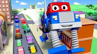 Carl le Super Truck -  Le camion à ressorts - La Ville des Voitures   Dessin animé pour enfants