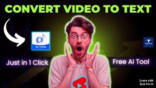 Video To Text Converter FREE YouTube Video To Text Converter