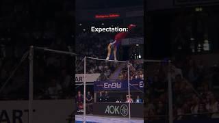 Gymnastics Expectation vs. Reality  #gymnastics #gym #shorts