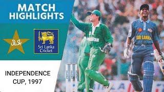 Pakistan vs Sri Lanka | Aqib Javed's Fiery Spell | Gwalior ODI | Independence Cup 1997 Highlights