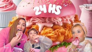 24 HORAS comiendo ROSA🩷