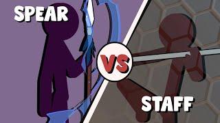 Supreme Duelist Stickman FIGHT Animation: SPEAR vs STAFF