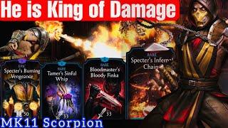 MK11 Scorpion Best Dot/Lethal/Critical Damage Team & Equipments | FW Gameplay Review | MK Mobile