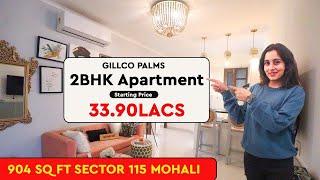 2 bhk flat in Mohali | 33.90Lakh | G+3 | Low Budget Interior design | Gillco Palm | Luxury House