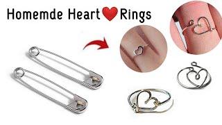 DIY/how to make heart rings/diy homemade cute love ring/diy ring/homemade rings