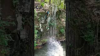  CLIFF jumping in Hawaii![4k DRONE] #shorts #hawaii #waterfall #springbreak2023