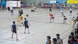(양주시) 박우진/이봉연 vs (오산시) 이경주/한상범_남복 40 A2부 예선 2조[2019 경기도협회장기 배드민턴 대회(신곡)]