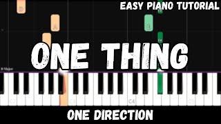 One Direction - One Thing (Easy Piano Tutorial)