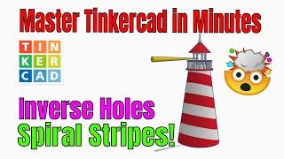 Spiral Striped Tinkercad Lighthouse Advanced Inverse Holing Tips