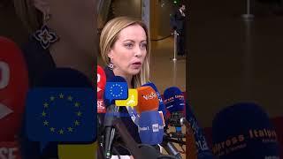 Giorgia Meloni EU debates in Brussels #Italy #migration #migrants #shorts #shortsvideo #war #hamas