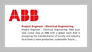 ABB - Project Engineer - Electrical Engineering - Bangalore Karnataka