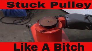 Stuck Pulley Tractor Snowblower