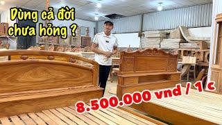 Giường Gỗ Gõ Đỏ ĐẸP NHẤT và GIÁ TỐT NHẤT tại xưởng Mộc Nam Huy.