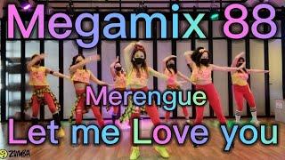 @zumbajini Megamix 88| Let me Love you| Merengue|choreo by jini |부산줌바| zumba|줌바댄스|줌바 메렝게|창작안무