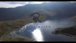 snowdonia mountain range by aerial drone