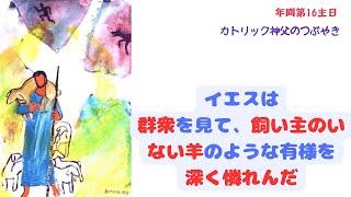 カトリック神父のつぶやき 「イエスは群衆を見て、飼い主のいない羊のような有様を深く憐れんだ」B年 年間第16主日 2024年7月21日