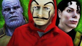 GTA V PC - La Casa de Papel, A Volta do Thanos, M. Jackson e Mais (MODS)