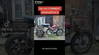 vj junior on the wooden motorcycle
