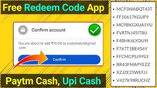 Get ₹10 ₹20 ₹50 ₹100 Free Redeem Code  Paytm Cash Unlimited, Upi Cash Earning App, Redeem Code App