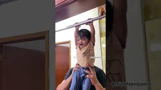 Prajoth trying to be stronger ️ #triplet #tripletsbaby #babies #cutebaby #babyboy