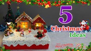 5 Affordable Christmas Village idea from different material | DIY Christmas craft idea485