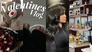 VALENTINES DAY VLOG : TRYING CURTAIN BANGS FOR THE FIRST TIME + IRRESISTIBLE FRAGRANCES + SURPRISES