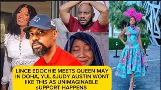 Lince edochie meets queen may in DOHA yul and Judy won’t like this as unimaginable support happen