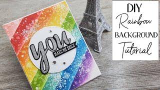 AMAZING RAINBOW BACKGROUND! | DIY Card Making | Create Your Own Backgrounds | DIY Backgrounds