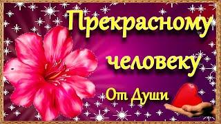 Пожелание Прекрасному человеку от меня! Красивая Музыкальная Открытка в стихах