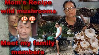 wild mushrooms  village style || meet my family || @SurajCooksVlogs